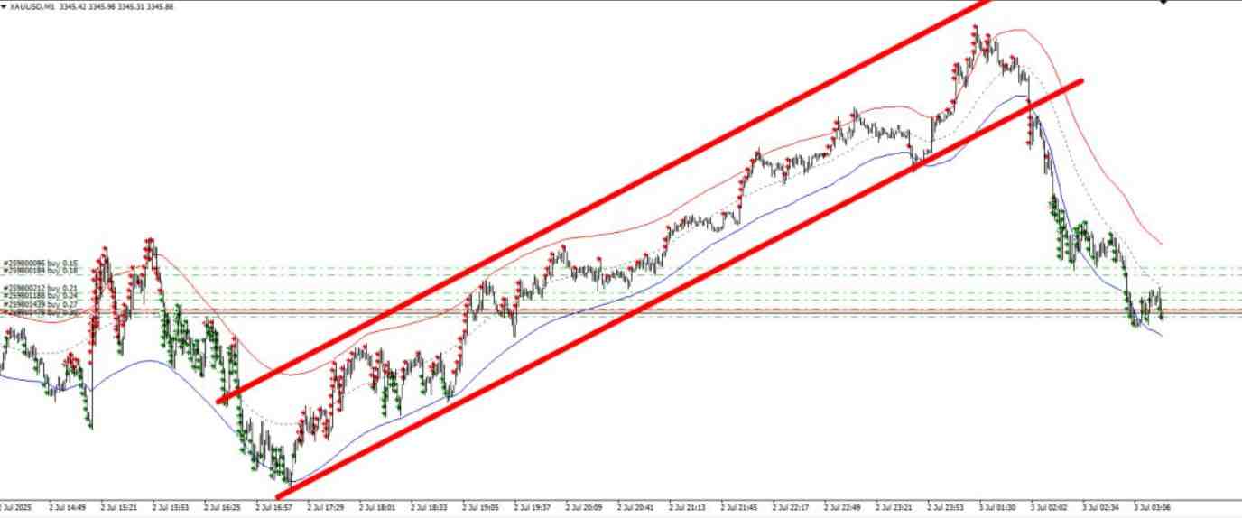 The stacybot robot closes trades in profit despite a sharp drop in the forex market